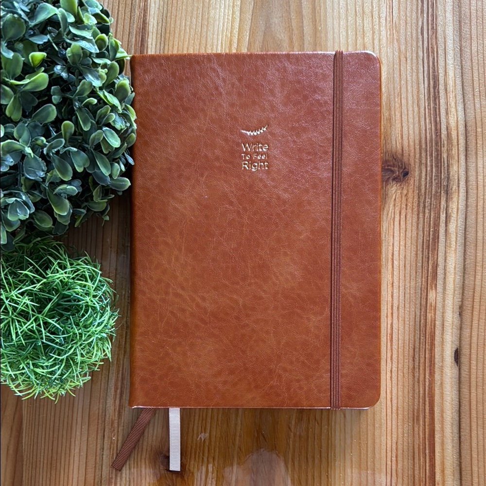 Brown Leather Journal with Elastic Band